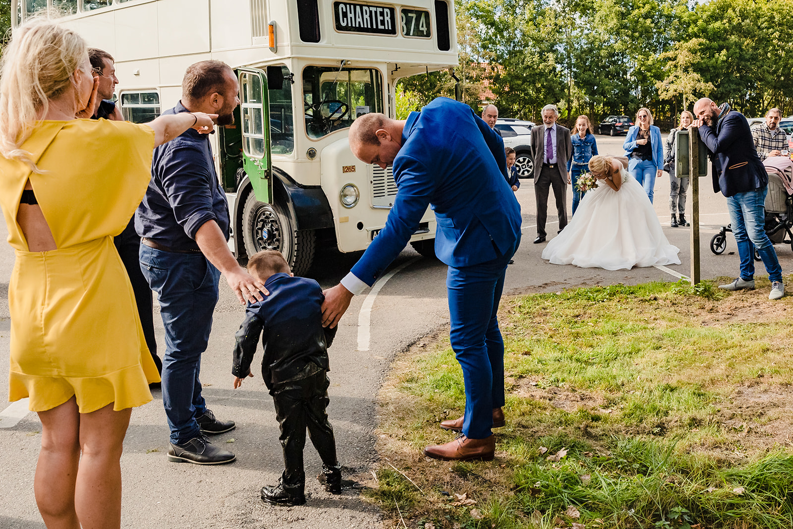 opmerkelijk moment tijdens bruiloft