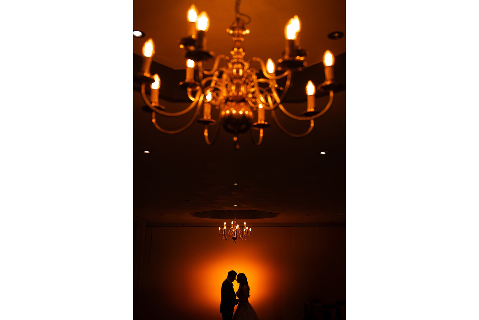 silhouette bruidspaar